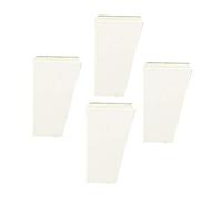 JIAOLUN123 4 Patas de Muebles de Madera Trapezoidales Pies de Muebles Pies de Repuesto Pata de la Mesa Pies de Armario Pies del Sofá,con Placa de Montaje y Tornillos,Blanco(10cm)