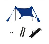 JIAPIKA Juego de tienda de campaña portátil para exteriores, refugio de poliéster con dos varillas de hierro para acampar y picnic, parada de descanso de campamento, toldo de hierro de poliéster al