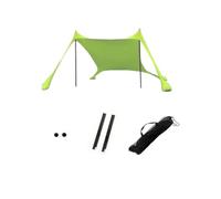JIAPIKA Juego de tienda de campaña portátil para exteriores, refugio de poliéster con dos varillas de hierro para acampar y picnic, parada de descanso de campamento, toldo de hierro de poliéster al