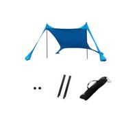 JIAPIKA Juego de tienda de campaña portátil para exteriores, refugio de poliéster con dos varillas de hierro para acampar y picnic, parada de descanso de campamento, toldo de hierro de poliéster al