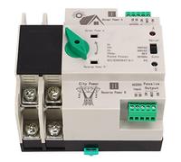 Jiawu 2P Doble Transferencia Automática Interruptor AC220V Milisegundo | Carcasa retardante de llama, puntos de contacto plateados, instalación montada en riel, caja de distribución PZ30