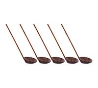 Jiawu 5 Cucharas de Madera Japonesas - Pulidas a Mano, Resistente, Utensilios Ligeros de Haya y bambú para Mezclar, Servir y Cocinar, Cucharas Estilo Caparazón de Tortuga Seguras No Tóxicas para