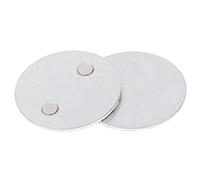 Jiawu Almohadilla de Montaje Magnético, 7cm Sin Taladro, Chapa | Juego de fijación de alarma, cinta de doble cara, montaje en techo y suelo, detectores de humo, fuego, gas y agua,