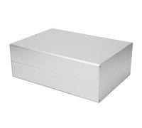 Jiawu Caja de Proyectos de Aluminio Caja de Fundición a Presión Plateada Mate para Electrónica de Bricolaje de Conexiones PCB con Disipación de Calor de 80x160x220 Mm, de Protección Anti-truenos, Tipo