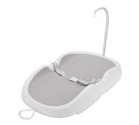 Jiawu Cambiador de bebé, Cambiador de Pañales Portátil Multifuncional para Estación de Guardería, de bebé Recién Nacido con Accesorios Extraíbles para Baño Infantil y de Pañales (Gris blanco)