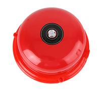 Jiawu Campana de Alarma contra Incendios de Metal de 4 Pulgadas, 100 DB, Campana Eléctrica de Golpe Interno de 12 V CC con Carcasa Galvanizada para Pared y Techo, Ruidosa y Confiable (220V)