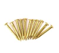 Jiawu Clavos de Cabeza Redonda de Latón, 100 Piezas para Herrajes de Bisagras de Muebles, Pasadores de Cabeza Redonda de 10 Mm, 15 Mm, 18 y 22, Fijación Fuerte y Fácil Instalación, Clavos de (15