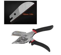 Jiawu Cortador de Cizalla en ángulo Multifuncional, Herramienta Manual con Negro Antideslizante para Cortar Madera Fina, Tubería de PVC, Ranura para Alambre de Plástico, Hoja de Acero Cromada 45# de