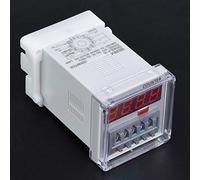 Jiawu DH48J-A Relé de Tiempo de Retardo del Contador Digital 1-999900 Pantalla LED de 11 Pines, Carcasa de ABS de Rango de Conteo de Lectura Clara Amplia Aplicación (220VAC)