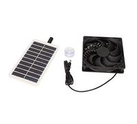 Jiawu Extractor Solar, Fan Accionada Solar 3W, Fan Solar de 87 CFM, Extractor de Aire Portátil con Energía Solar para Cocina, Invernadero y Casa para Mascotas