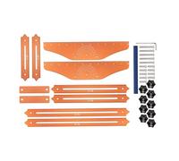 Jiawu Herramienta de Plantilla de Huella de Escalera Plantilla de Medición de Aleación de Aluminio Instalador Deslizante Ajustable con Estuche para Escaleras, Contrahuellas, Estantes, Proyectos de