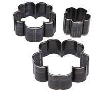 Jiawu Juego de Cortadores de Flores de Acero de Aleación Incisivo de 1,2 Pulgadas/2 Pulgadas/2,8 Pulgadas, Troquel de Perforación de Cuero en Forma de Flor para Artesanías de Cuero Hechas a Mano, 3