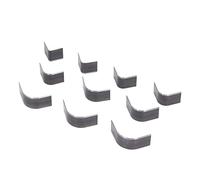 Jiawu Juego de Herramientas de Corte de Borde Perforador con Forma de Cortador de Cuero, 10 Piezas de Herramientas Artesanales de Cuero para Cortar Caucho de Cartón, Punzón Triangular Medio Abierto