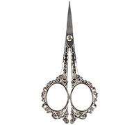 Jiawu Juego de Tijeras de Bordar Vintage, Kit de Tijeras de Costura de Acero Inoxidable con Caja de Madera, Herramientas de Bordado Multifuncionales para Regalo, Kit de Costura Antiguo para (SILVER)