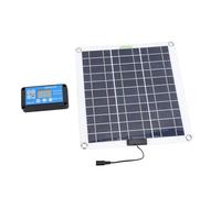 Jiawu Kit de Cargador de Panel Solar Portátil de 200 W con Enchufe OBD, Cable 10 en 1 y Abrazadera de Batería, Conversión de Energía Eficiente Monocristalina para Viajes Al Aire Libre, Camping