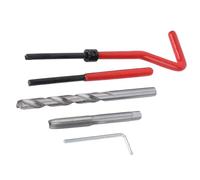Jiawu Kit de Inserción de Reparación de Roscas M7, 25 Piezas con Caja de Plástico Transparente, Juego Manual de Herramientas de Roscado para Acero y Aleaciones No Ferrosas, Procesamiento de Orificios