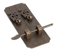 Jiawu Kit de Manijas de Puerta de Cobre Antiguo de Estilo Chino para Gabinetes, Manija de Puerta a Prueba de Herrumbre, Herrajes para Muebles con Accesorios de Montaje, Tiradores de Cómoda Retro