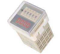Jiawu O111ROM DH48J-8A Relé Contador Digital LCD 0-999900, Temporizador de Retardo de 8 Pines, 12 V/24 V/110 V/220 V CA/CC, Contador Electrónico de Pantalla Clara para Control de Automatización