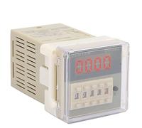 Jiawu O111ROM DH48J-8A Relé Contador Digital LCD 0-999900, Temporizador de Retardo de 8 Pines, 12 V/24 V/110 V/220 V CA/CC, Contador Electrónico de Pantalla Clara para Control de Automatización