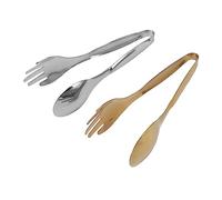 Jiawu Pinzas para Ensalada, Pinzas para Servir Pequeñas de Acero Inoxidable 304, para Tenedor y Cuchara con Agarre Ergonómico para Uso en la Cocina de Pastelería de Buffet