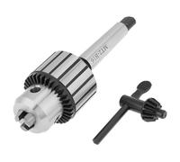 Jiawu Portabrocas, Portabrocas Tipo Llave de Acero de Carburo de Capacidad de 1-13 Mm, de Mini Torno con Llave de, para Perforadoras, Centrado, Escariado y Roscado