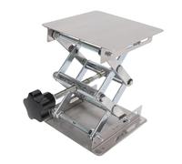 Jiawu Soporte de Tijera para Gato de Laboratorio de Acero Inoxidable, Soporte Estable de 4x4 Pulgadas para Equipos, Expandible 48-152 Mm, Mesa Elevadora de Laboratorio Duradera y Resistente Al óxido