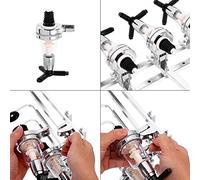 Jiawu Soporte para Botellas Montado en la Pared para 4 Botellas, Estante Dispensador Giratorio de Alcohol con Medida a Prueba de Fugas de 30 Ml, Dispensador de Bebidas Espirituosas para Bar y Cocina