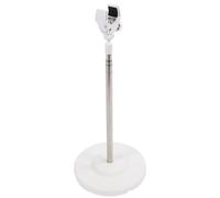 Jiawu Soporte para Secador de Pelo de Acero Inoxidable, Poste Telescópico, Soporte para Soplador de Suelo con ángulo Giratorio Ajustable para Baño, 35-140 Cm, ABS y Acero, de Pie o de Mesa