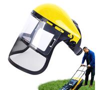 JIEBWCHA Viseras de seguridad de red, 33,5 x 33,5 x 20 cm, visera protectora de trabajo, malla de alambre Shield Face de seguridad, visera para desbrozadora para jardinería, carpintería y corte madera