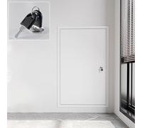 Jievmrs Trampilla Pladur Puerta de Acceso de 30 X 30, 22 X 30, 24 X 60, 24 X 24, 36 X 36, 30 X 21, 18 X 24, Puerta de Inspección con Bisagras y Panel de Acceso de Aluminio(White,40x80cm(16x32in))