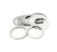 JIEYUZYUO 10/20 Arandelas Planas Ultradelgadas de Acero Inoxidable de 0.30 Mm de Espesor, Juntas de Ajuste de Alta Precisión, M3-M20 Sus304/Color/14 * 20 * 0.3 (20Pcs)