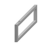 Jika Cubito - Soporte bajo encimeras de lavabo, 420x140 mm, plata H4501331720001