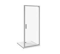 Jika Nion - Puerta de ducha corredera de una hoja D/I, 100 cm, Jika perla Glass, plata/cristal ártico H2542N30026661
