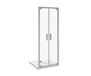 Jika Nion - Puerta de ducha pivotante de doble hoja D/I, 80 cm, Jika perla Glass, plata/vidrio transparente H2562N10006681