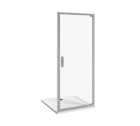 Jika Nion - Puerta de ducha pivotante de una hoja D/I, 90 cm, Jika perla Glass, plata/vidrio transparente H2542N20026681