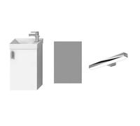 Jika Petit - Conjunto de mueble con lavabo, espejo e iluminación, blanco H45J5141753001