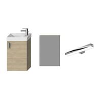 Jika Petit - Juego de mueble con lavabo, espejo e iluminación, fresno H45J5141755141