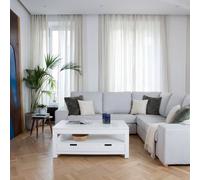 Jil mesa de centro elevable de madera lacada en blanco