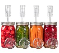 JILLMO Kit de fermentación, tapas de acero inoxidable con pesos y cierres de aire