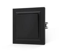 JIMEIDA Interruptor de luz negro con tacto suave en la piel con pinza de conexión, 1 vía, empotrable, interruptor de pared, 10 A, 250 V