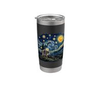 Jimothy Raccoon Starry Night Van Gogh Art Seattle Meme Vaso térmico de acero inoxidable de doble pared