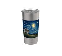 Jimothy Raccoon Starry Night Van Gogh Art Seattle Meme Vaso térmico de acero inoxidable de doble pared