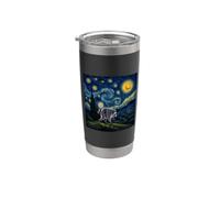 Jimothy Raccoon Starry Night Van Gogh Art Seattle Meme Vaso térmico de acero inoxidable de doble pared