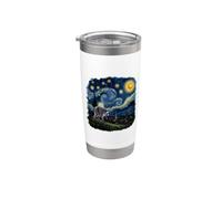 Jimothy Raccoon Starry Night Van Gogh Art Seattle Meme Vaso térmico de acero inoxidable de doble pared