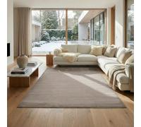 Jimri Alfombra mullida de Pelo Corto de para el hogar, Oficina, Cocina, Entrada, Pasillo, Sala de Estar, Lavable a máquina, Antideslizante, Lavable - Marrón, 140 x 200 cm