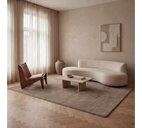 Jimri Fashion4Home - Alfombra de Pelo Corto para salón, habitación de los niños, Dormitorio, Estudio, Oficina, Pasillo y Cocina, Color: Beige, tamaño: 160 x 230 cm