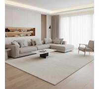 Jimri Fashion4Home Alfombra Lisa Monocolor para Salón, Dormitorio, Estudio, Despacho, Pasillo y Cocina - Pelo Corto Crema, 240x340 cm
