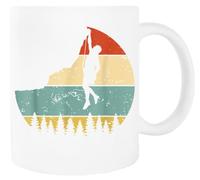 Jinbetee Escalada En Roca En La Montaña Taza blanca Taza de cerámica para beber White Mug Ceraminc Drinking Cup