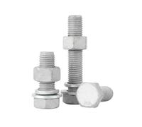 JINFEUGE Pernos Hexagonales Externos, Tuercas Y Arandelas de Acero Al Carbono Galvanizado/2Pcs/M20*50Mm
