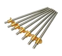 JINFEUGE Tornillo de Avance T12, Tornillo Trapezoidal de Acero Inoxidable con Tuerca de Latón. Varilla Trapezoidal para Impresora 3D de 2 Mm/3,0 Mm, 2 Mm/8 Mm/10 Mm/12 Mm, 1 Unidad./Pitch 3 3.0Mm/100M